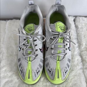 Nike VaporMax 760 Gray and Neon Green Sneakers